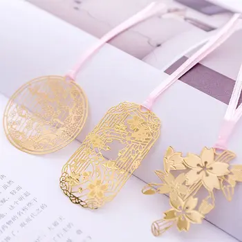 Ķiršu Ziedēšanas Sezonas Sērijas Dobi Metāla Grāmatzīme Japāņu Radošo Ķīniešu Stilā Studentiem Mini Misiņa Grāmatzīmi Grāmatu Lapas Mapes