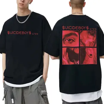 Reperis Suicideboys Grafiskais T-krekls Vīriešiem, Sievietēm Lielgabarīta Streetwear Cilvēks Hip Hop Īsām Piedurknēm T Krekls Vīriešu Vintage Harajuku Tshirt