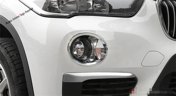 Yimaautotrims Priekšējiem Miglas Lukturiem Zvanīt + Lampas Plakstiņu, Uzacu Vāciņš Melns, piemērots BMW X1 F48 2016 - 2019 / ABS un Hroma Apdari