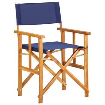 Direktora Krēsls, Cietā, Akāciju Koka Āra Sēdekļa Krēsls, Terašu Mēbeles, Zils, 55 x 56 x 88 cm