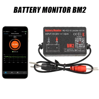 Auto Battery Monitor Spriegums Uzlādes Starta Tests Ar Trauksmes BM2 12V Android, IOS Tālruņa Bluetooth 4.0 Diagnostikas Rīks