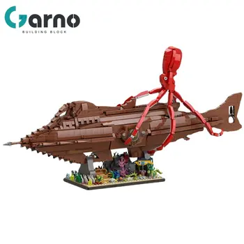 Garno Km Zem Jūras Nautilused Zemūdens Kuģa Celtniecības Blokus Uzstādīt Kapteinim Nemo Ceļojumu Laivu Modelis Ķieģeļu Rotaļlieta Bērniem, Dāvanu