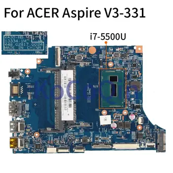 Par ACER Aspire V3-331 V3-371 V3-371G V3-331G I7-5500U Grāmatiņa Mainboard 13334-1 448.02B17.001M Klēpjdators Mātesplatē SR23W DDR3