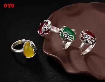 990 Zuyin rotaslietām nozarē gredzenu atvēršanas Ms. Zaļā vērtīgs retro vecs roku darbs sudraba jaunas