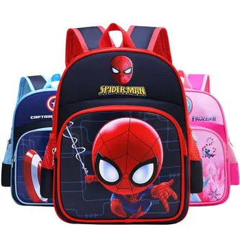 Saldēti Bērnudārza Plecu Skolas Soma Lielas ietilpības Ūdensizturīgs Zēns Girls Karikatūra Izdrukāt Spider-Man Dzelzs Vīrs Elsa Mugursoma