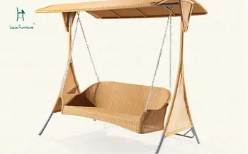 Āra šūpoles karājas krēslu rotangpalmas grozu ligzdu balkons, dārzs, pagalms, double guļamtīkls šūpulis krēsls