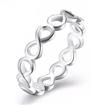 USTAR Vienkāršu Ģeometrisko Infinity gredzeni sieviešu modes rotaslietas pirkstu saderināšanās gredzeni sieviešu anel puses piederumi