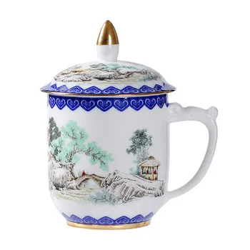 Jingdezhen Keramikas Tējas Krūze Mājas Biroja Sadzīves Sudraba Kauss 999 Sudraba Veselības Ūdens Kausa Personas Krūze Drinkware