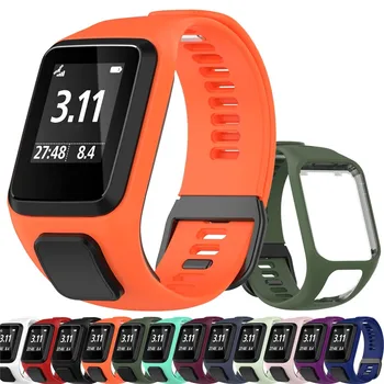 Silikona Smart Joslā Aproce Siksnu TomTom Runner 2 3 Spark3 Sporta Gaitas Rezerves Siksna Sweatproof GPS Smart Watch Band