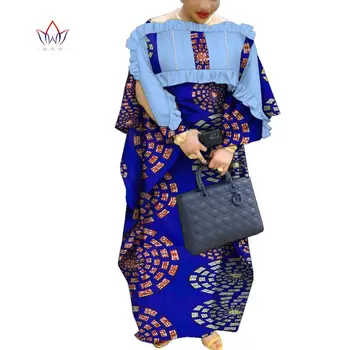 Bintarealwax Āfrikas Kleitas Sievietēm 2022 Dashiki Pērles Puse Kleita Plus Lieluma Zaudēt Tradicionālo Āfrikas Apģērbu WY9473
