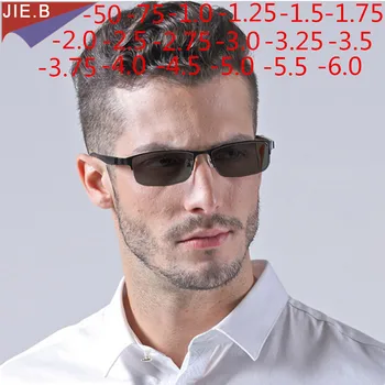 Jauno modes photochromic unisex tuvredzība, brilles, UV aizsardzību saskaņā ar receptes -0.5 -0.75 -1.0 -1.25 -1.5 -1.75, lai -6.0