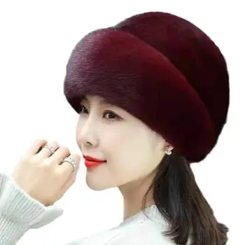 Mākslīgās Kažokādas Cepuri Elegants Sieviešu Kažokādas Imitācijas Cepure Ziemas Auss Siltāks Ultra-Bieza Viegls, Silts Ziemas Cepuri Meitene
