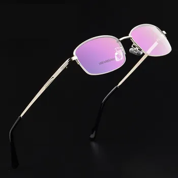 Puse Loka Titāna Sakausējuma Brilles Rāmis Vīriešu, Optiskās Brilles Rāmis Recepšu Brilles Briļļu 83002 Sakausējuma Modes Rāmis