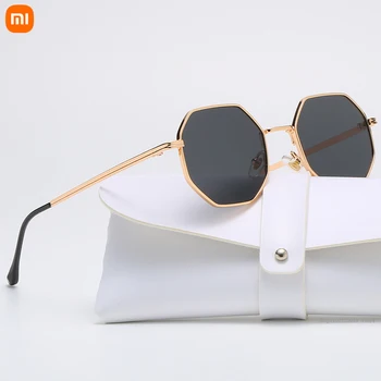 Xiaomi Universāls jaunu modes saulesbrilles Klasika vintage metāla daudzstūra forma vīriešu saulesbrilles saulesbrilles Beach