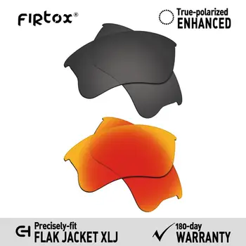 Firtox Taisnība UV400 Polarizētās Lēcas Nomaiņa-Oakley Artilērijas Jacket XLJ, Saulesbrilles (Compatiable Tikai Objektīvs) - Melns+Sarkans