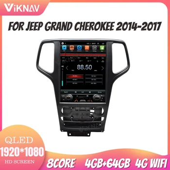 64G Carplay Radio Jeep Grand Cherokee 2014-2017 Oriģinālās Auto Funkcijas Kamera Android Atpakaļskata Navigācija GPS