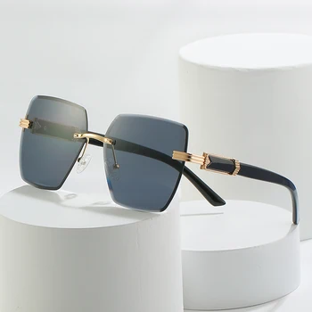2022 bez apmales Sunglassses Sieviešu Slīpumu, Okeānā, Lēca Modes Plastmasas Brilles UV400 Sieviešu Dizainers Saulesbrilles
