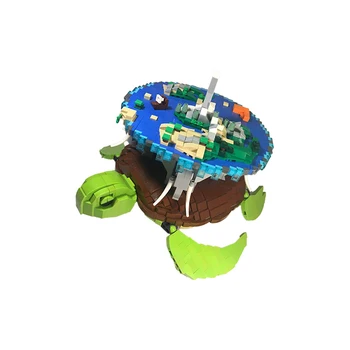 KM Celtniecības Bloki C5545 Zaļā Pasaulē Bruņurupucis Dzīvnieku Radošo Sērijas Modeli, kas DIY Apkopot Izglītības Labākās Rotaļlietas Bērniem Dāvanas