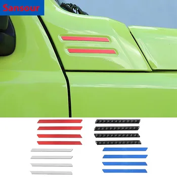Sansour Oglekļa Šķiedras Uzlīmes Auto pīlāru Stūrī Dekoratīvais Vāks Suzuki Jimny 2019+ Alumīnija Sakausējuma Ārējais Piederumi
