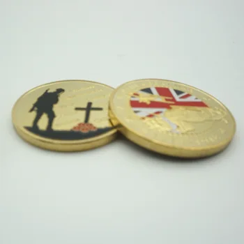 1914-1918 WW I 100. Gadadienu Liela Vēsturiska Kara Gold Plated Piemiņas WW1 Izaicinājums Vākšanas Monētas