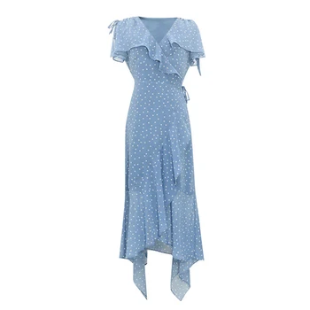 Zilā K-pop Idol Apģērbs Sievietēm Pasaku Kleita Dejotāju Apģērbs, Svētku Apģērba Koncerts Apģērbs Skatuves Tērpu Modes Apģērbu JL4548