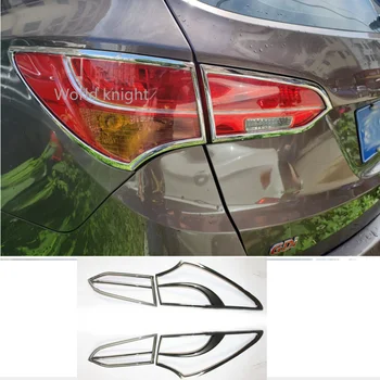 Auto Stils ABS Chrome Apgriezt Astes Gaismas Aizmugures Atpakaļ Kadru Lampas Vāciņu molding 4gab Par Hyundai IX45 SantaFe Santa Fe 2013-2018