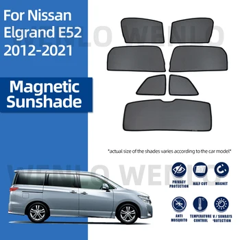Priekš Nissan Elgrand E52 2012-2021 Interjers Aizkari Vējstikla Saulessargs Magnētiskās Ekranizēšanas Logu Vairogs Auto Saulessarga Stikla Vāks