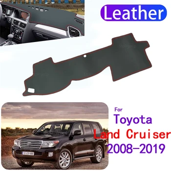Ādas Dashmat Paneļa Vāciņu Pad Dash Mat Paklājs Auto-Stils aksesuāri Toyota Land Cruiser 200 J200 2008~2019