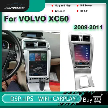 12.1 Collas 2 Din Android Auto Radio Volvo XC60 2009 2010 2011 Multimedia Auto DVD Atskaņotājs Auto Stereo Uztvērēju GPS Navigācijas
