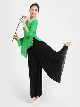 Klasiskās Dejas Marli Deju Kostīms, Sieviešu Uzvalks Elegants Tops Darbības Drēbes Bikses, Ķīniešu Klasiskās Dejas Praksē Drēbes