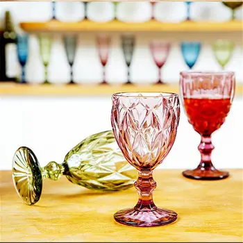 1PC Krāsains Šampanieša Kauss Stikla Krūzes Kokteilis Viskijs Tases Kristāla Skulptūru Sula Stikla Goblet Vīna Stikla Kristāls