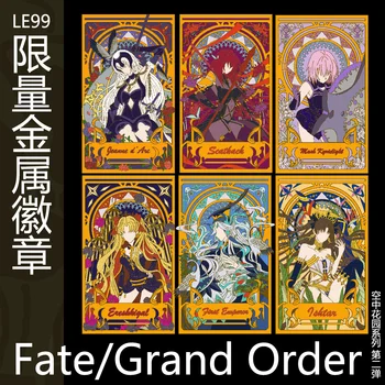 Anime Fate/Grand Lai Ereshkigal Ishtar Mash Kyrielight Scathach Metāla Emblēma Broša Adatas, Pogas Medaļu Kolekcija Cosplay Dāvanas