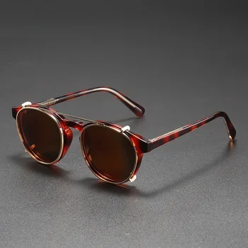 Cubojue Klips, Saulesbrilles, Vīriešu, Sieviešu Kārtas Polarizētas Saules Brilles Vīriešu Dubultā Objektīva Braukšanas Steampunk Brilles