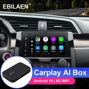 Carplay Ai Box Android Auto Kārba Audi Honda, Toyota Merceders Jeep, Opel, Audi Android 10.0 Navigācijas Carplay Lodziņā 4G 64G WIFI