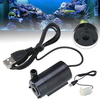 USB Kabelis DC Izslēgt Mini Iegremdējamais Ūdens Sūknis Klusē Akvārija Zivju Tvertnes Aksesuāri Ar USB Savienotājs Sūkņu Rīks