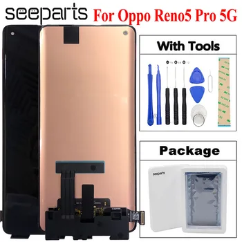 Pārbaudītas Arī Par Oppo Reno5 Pro 5G LCD Displejs, Touch Screen Digitizer Montāža Nomaiņa Reno 5 Pro CPH2201 PDSM00 Tālrunis 6.55