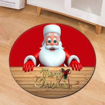 Santa Claus Kārta Paklāji Ziemassvētku Dzīvojamā Istaba Elk Apdare, Paklāja Bērns Rotaļājoties Ar Spiedienā Lielu Paklāju Guļamistabā Paklājs Mazgājams