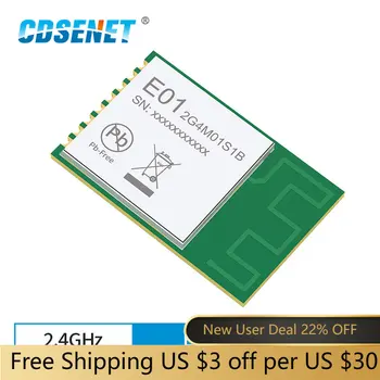 2gab CDSENET E01-2G4M01S1B Maza Izmēra SPI Moduli 2.4 GHz SMD 16MHz Kristāla oscilatoru 5dbm Tansmitter un uztvērējs PCB Antena