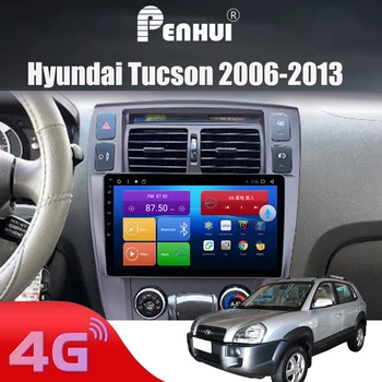 Penhui Auto DVD Par Hyundai Tucson ( 2006-2013) Auto Radio Multimediju Video Atskaņotājs Navigācija GPS Android 10.0 Double Din