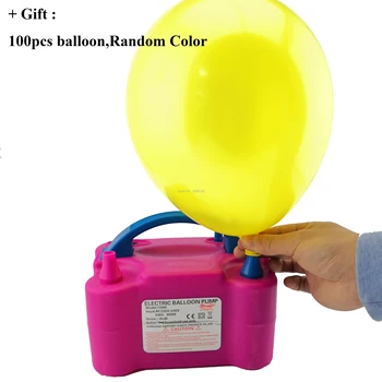 Pārnēsājami Elektriskie Balloon gaisa Sūknis piepūšanas Pūtēju 110v 120v 220V 240v ar Diviem Uzgalis + 100GAB balonu dāvana