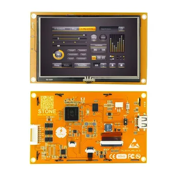 Akmens 4.3 TFT monitora draiveri, kas ir Pilnībā savietojams ar RS232/UART TTL Interfeiss & USB ports + Inteliģenta Sistēma, Rūpnieciskai Izmantošanai