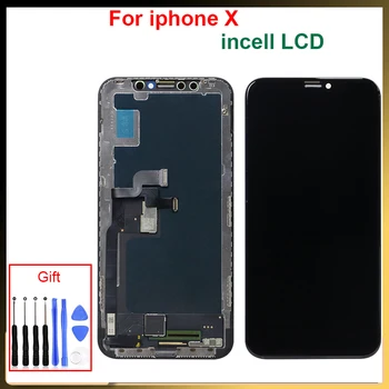 Displejs Priekš iPhone X LCD Displejs Ar 3D skārienekrāna Digitizer NoDead Pikseļu+Dāvana montāža Rezerves Daļas