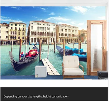 Bezmaksas piegāde pasūtījuma mūsdienu 3D lieli gleznojumi guļamistaba, viesistaba, dīvāns fona tapetes ou Venēcijas ēkas koridora