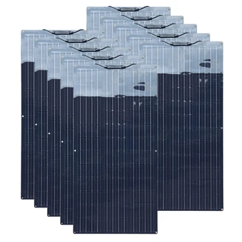 Elastīgas saules paneļu šūnu 100w 200w 300w 500w 600w 1000w akumulatoru lādētāju, Saules paneļi, plāksnes 12v jauda