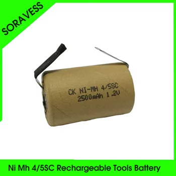 SORAVESS 1/8PCS 1.2 V Uzlādējams Akumulators 4/5 SC 2500mAh Baterijas NiMh Ni Mh Ar Metināšanas Cilnes Punkti Par Apmaksas Urbšanas Instrumenti,