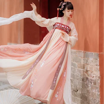 Hanfu Sieviešu Autentisks Oriģinālais Ķīniešu Stilā Pilns Komplekts, Seno Tērpu Tang-Pilnībā Krūtīm Svārki Uzvalks Cosplay Kostīms