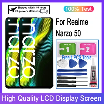Sākotnējā Attiecībā uz Realme Narzo 50 RMX3286 LCD Displejs, Touch Screen Digitizer Nomaiņa