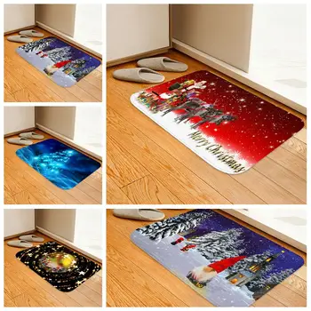 3D Ziemassvētku Paklāju Virtuves Paklāju Anti-slip Gaitenī Grīdas Paklāju viesistabā Paklājs Mazgājams Vannas istaba Doormat Gultas Mat Paklājs