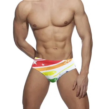 2022 Peldbikses vīriešiem Vīriešu Peldēšanas Biksītes varavīksnes Sexy Bikini ir Zems Viduklis Peldkostīmu Vasarā Geju Elpojošs Beachwear peldkostīms vīrietis