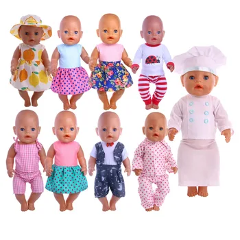 Leļļu Apģērbs Skaists Uzvalks Valkāt 18 Collu American Doll & 43 Cm Baby Lelle Mūsu Paaudzes Meitenes Rotaļlietas